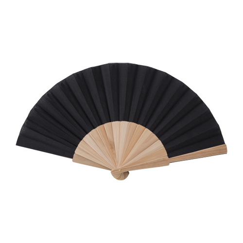 Wooden and fabric hand fan